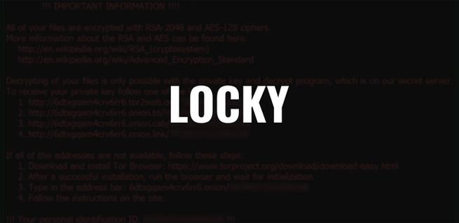 Locky ransomware aparece de nuevo