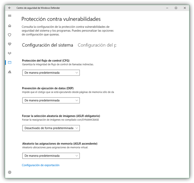Protección vulnerabilidades Windows 10 Fall Creators Update Windows Defender