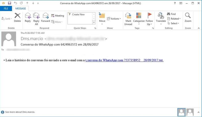 whatsapp mensaje falso para distribuir malware en Windows