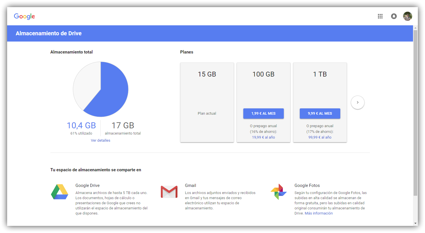 ¿Qué nube ofrece más espacio de almacenamiento por 9.99 euros?