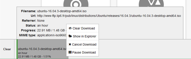 Descargas Firefox WX Download Status Bar