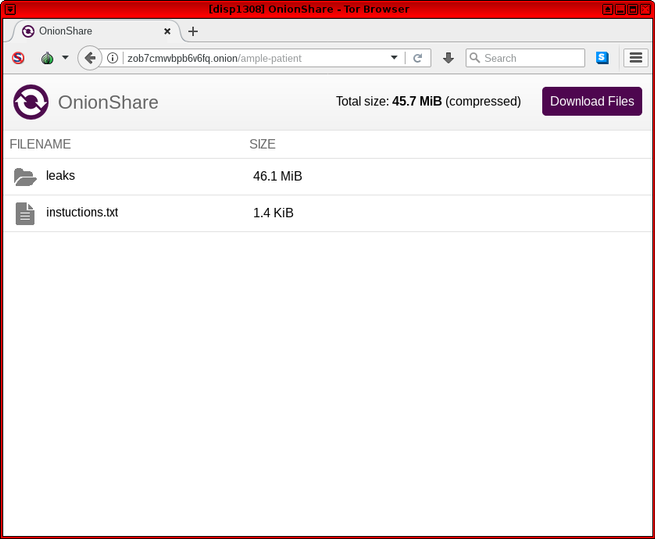 Web OnionShare 1.3