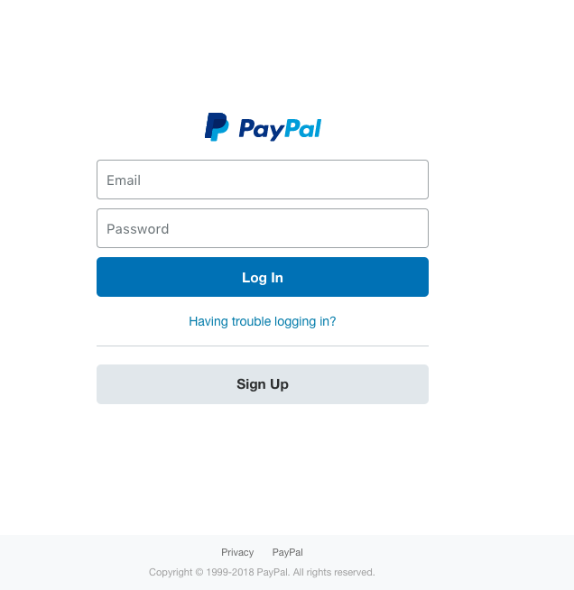 formulario ataque phishing paypal