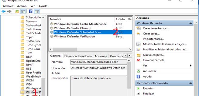 Programar Windows Defender