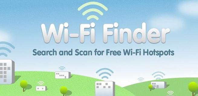 Aplicación Wi-Fi finder para encontrar redes
