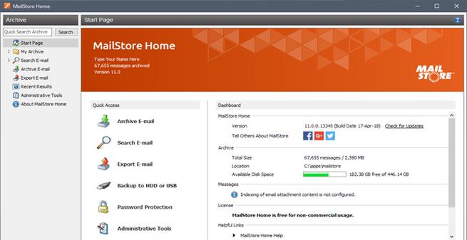 Crear copias de seguridad de correos con MailStore Home