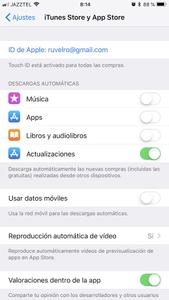 Actualizaciones automáticas de apps en iOS