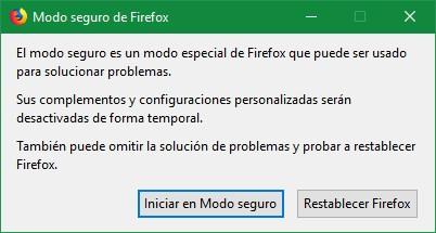 Modo Seguro Firefox