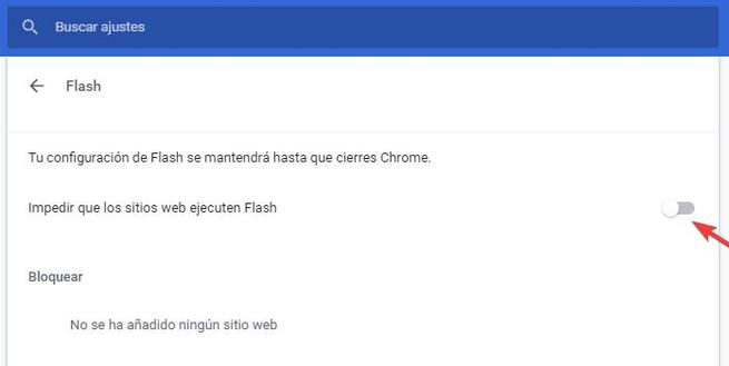Desactivar Flash Google Chrome