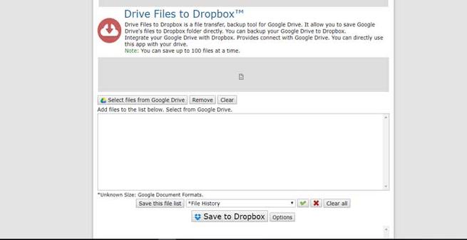 Pasar archivos de Drive a Dropbox