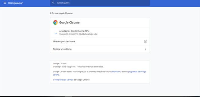 Actualizar a Google Chrome 71