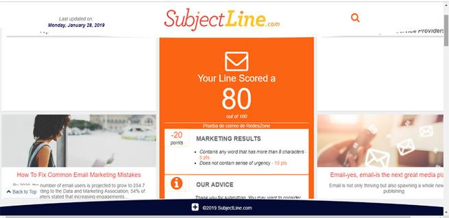 SubjectLine, una herramienta para detectar correos Spam