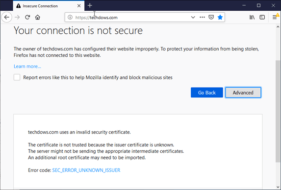 Error certificado Firefox 65 Avast