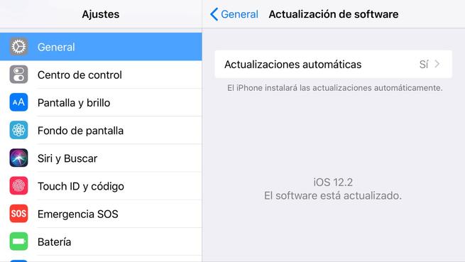 iOS 12.2 instalado