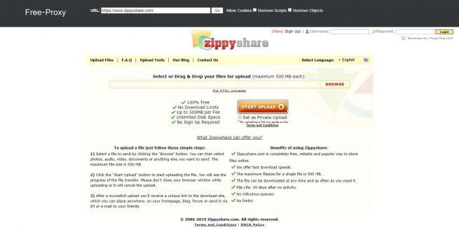Zippyshare Free Web Proxy
