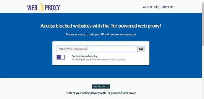 WebOProxy a través de Tor